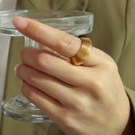 Load image into Gallery viewer, Multi Layer Ring Titanium Steel 18K Gold Plated S5P016