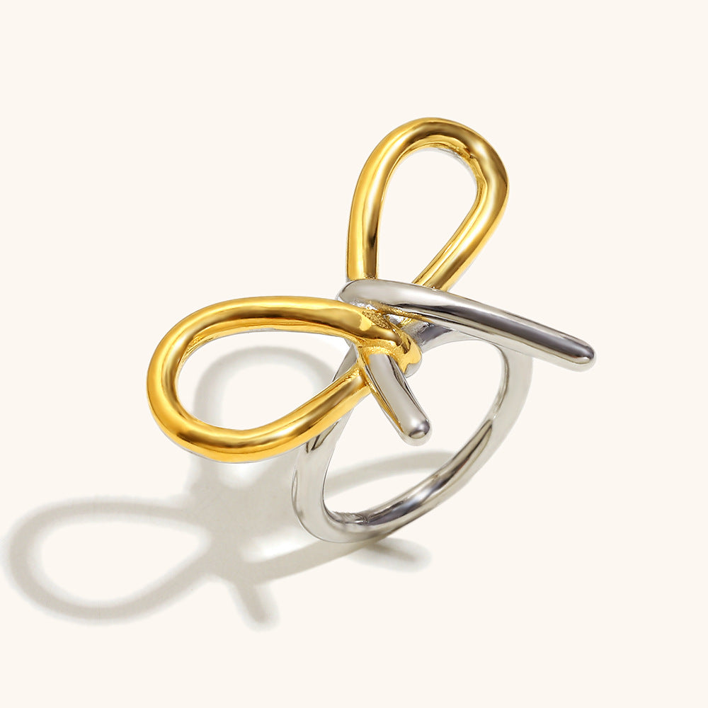 Sweet Butterfly Ring Stainless Steel 18K Gold Plated S5P006
