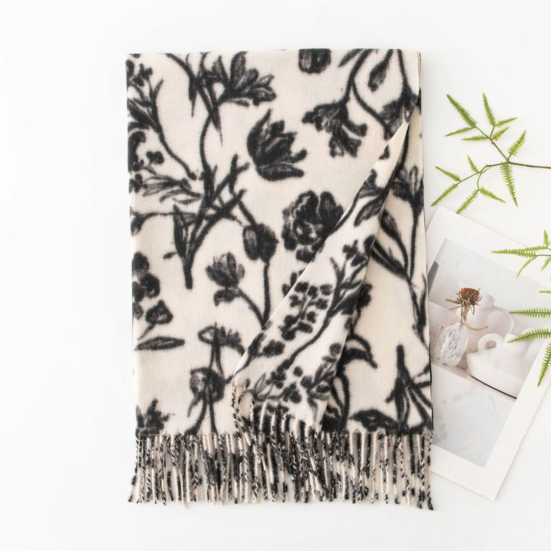 Printed Faux Cashmere Wrap  M5A189