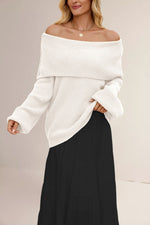 Load image into Gallery viewer, Boat Neck Knit Sweater  In Heavyweight N5Z393
