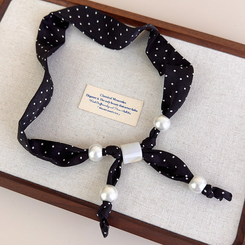 Womens Brown Leopard Print Beaded Scarf Necklace N6K278