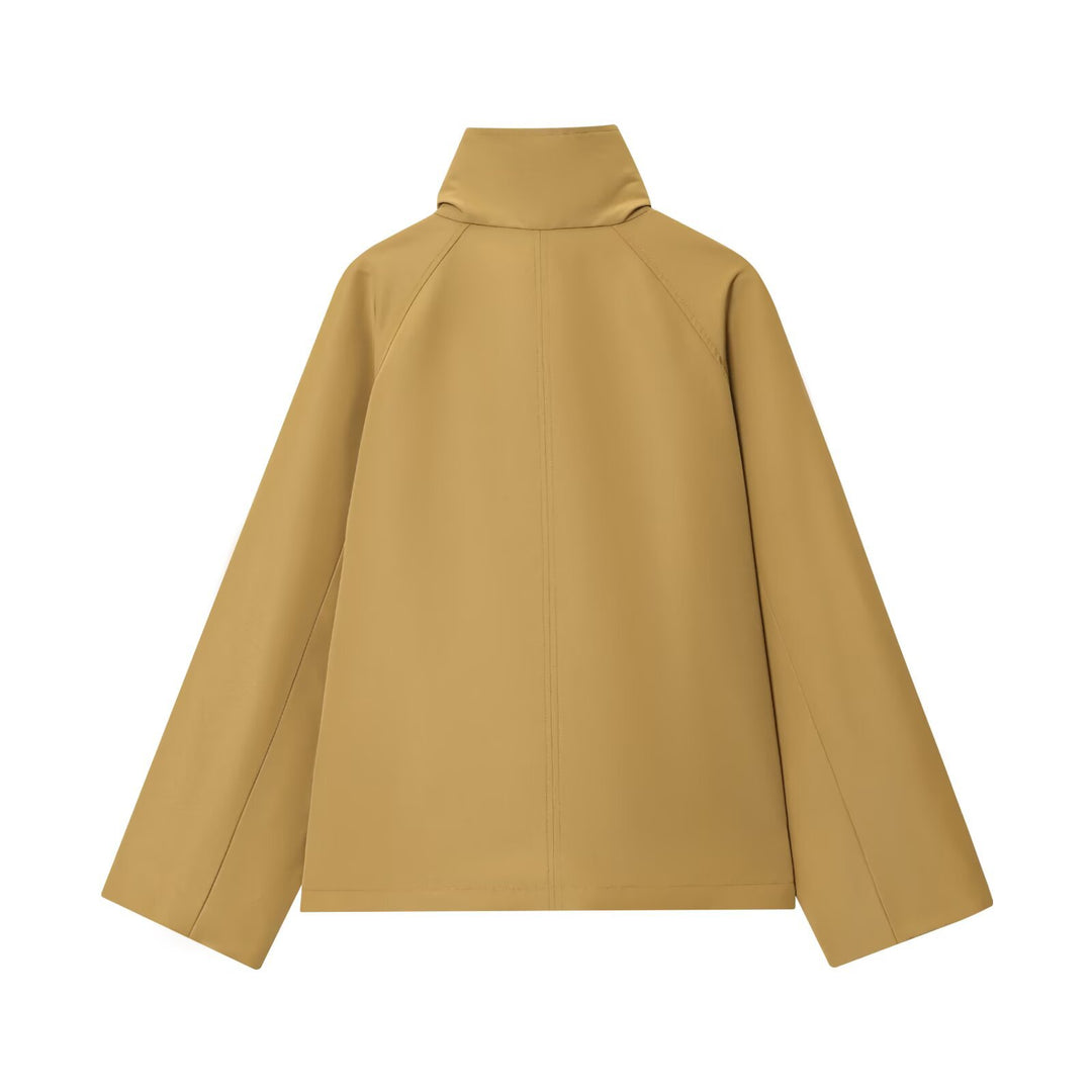 Commuter Solid Trench Coat Women Yellow N5A408