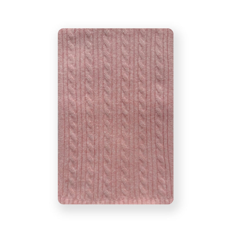 Cable Knit Jacquard Blend Scarf  M5A094