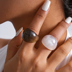 Load image into Gallery viewer, Vintage Resin Ombré Circle Geometric Ring Women N6H093