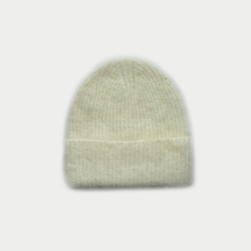 Womens Alpaca Wool Blend Brushed Knit Beanie N6K284