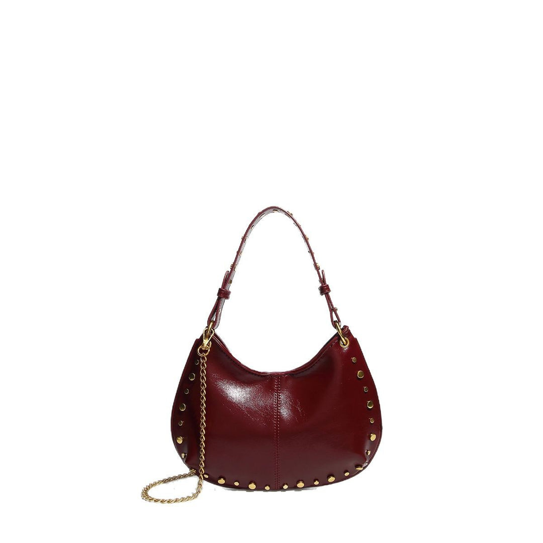 Multi Carry Shoulder Bag with Rivet Accents  S5P464