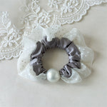 Load image into Gallery viewer, Polka Dot Pearl Mini Scrunchie High Elasticity Women N6H186