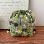 Load image into Gallery viewer, Handmade Cotton Linen Drawstring Cosmetic Pouch N6F174