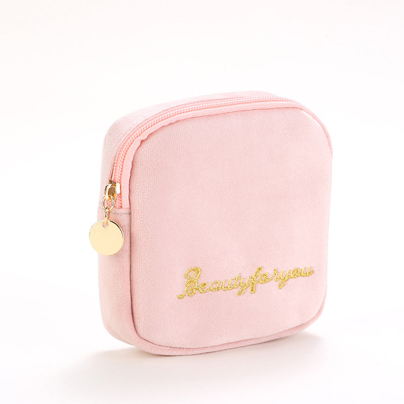 Velvet Cosmetic Pouch Large Capacity Makeup Bag N6A232