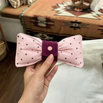 Load image into Gallery viewer, Bow Button Closure Eyeglass Case Sunglasses Pouch N6G103