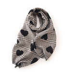 Load image into Gallery viewer, Heavyweight Heart Print Scarf  M5A232