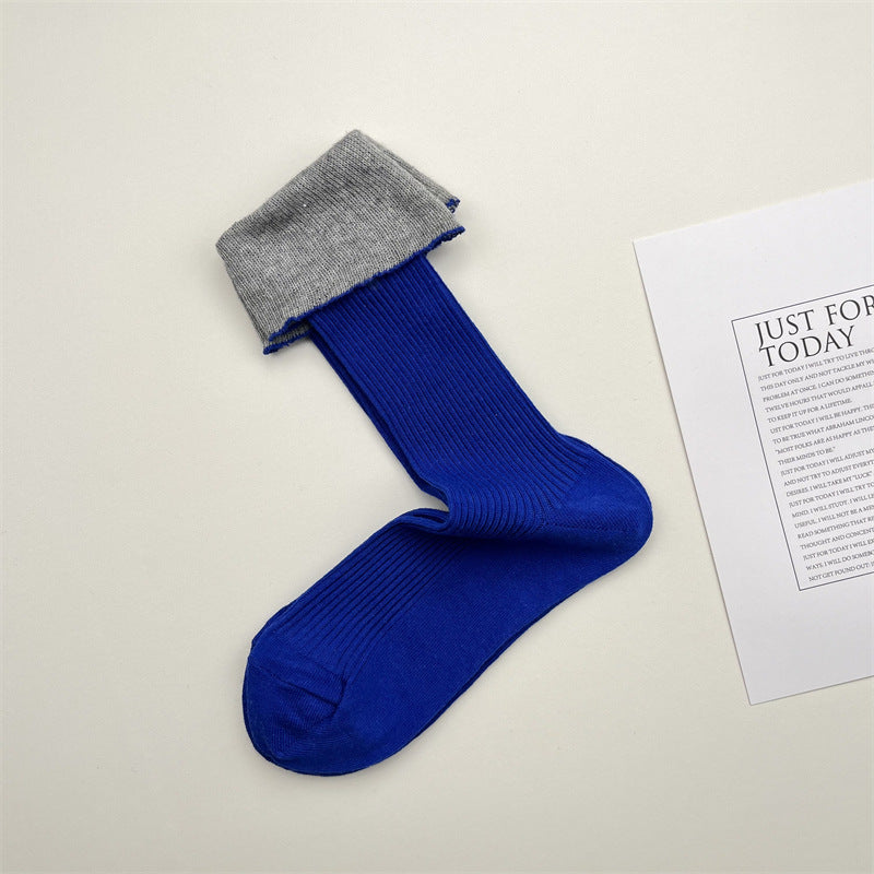 Contrast Stripe Stackable Socks Women Style M5A014