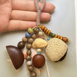 Load image into Gallery viewer, Healing Acorn Seed Pod Wind Chime Keychain Artisan N6F304