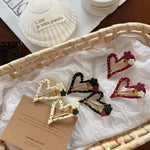 Load image into Gallery viewer, Polka Dot Heart Hair Clip Duckbill Snap Women N6F068