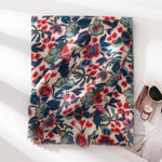 Load image into Gallery viewer, Floral Print Faux Cashmere Wrap M5A144
