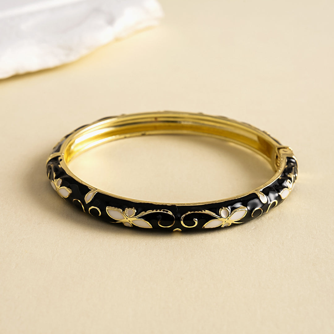 Womens Floral Rhinestone Alloy Bracelet N6K128