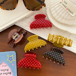 Load image into Gallery viewer, Polka Dot Claw Clip Retro Acetate Large Hair Clip N6F070
