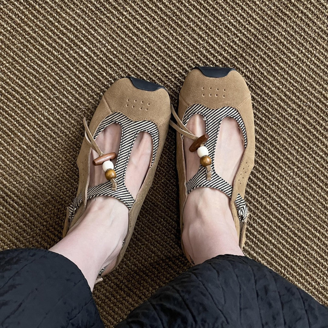 Color-Block Loafer Sandal Women Hidden Heel Summer N6G239