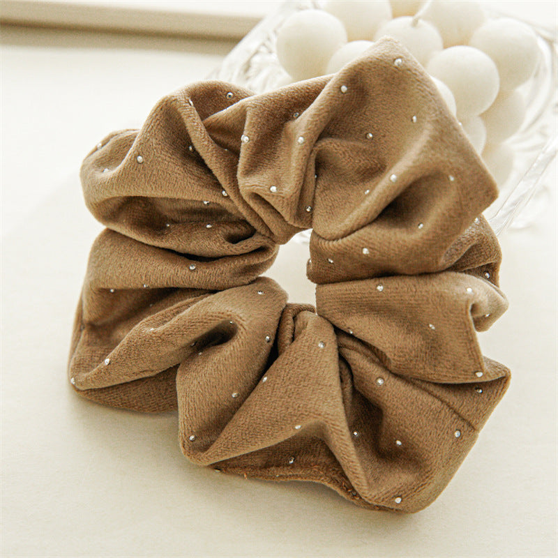 Crystal Velvet Elastic Hair Tie Continuous Loop S5P417