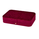 Load image into Gallery viewer, Large Velvet Jewelry Organizer Box Multi Compartment S5P829