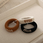 Load image into Gallery viewer, Thick Jacquard Leopard Terry Hair Ties  N6F130