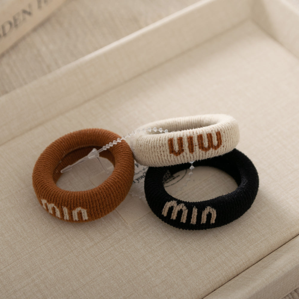Thick Jacquard Leopard Terry Hair Ties  N6F130