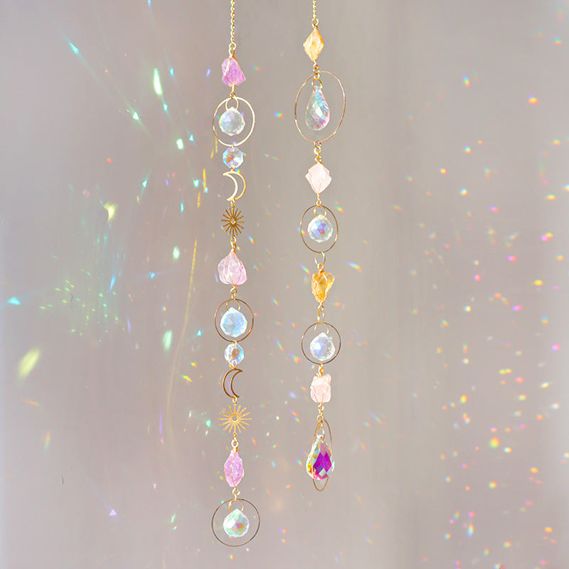 Prosperity Amethyst Citrine Sun Catcher Hanging Decor N6F297