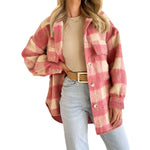 Load image into Gallery viewer, Checked Wool Like Coat Notch Lapel Ultra Heavy N5Z337
