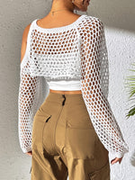 Load image into Gallery viewer, Sexy Lace Cropped Knit Top Women N6D177