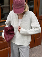 Load image into Gallery viewer, Simple Double Zip Round Neck Knit Cardigan Women N6G259