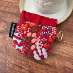 Load image into Gallery viewer, Heavy Embroidery Fabric Earphone Pouch Travel N6F151