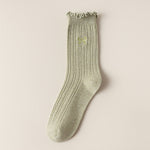 Load image into Gallery viewer, Ruffle Trim Slouch Socks Women N6C155