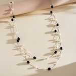 Load image into Gallery viewer, Layered Pearl Glass Bead Sweater Chain Women N6H148