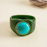 Load image into Gallery viewer, Womens Marbled Geometric Acrylic Bracelet N6K138
