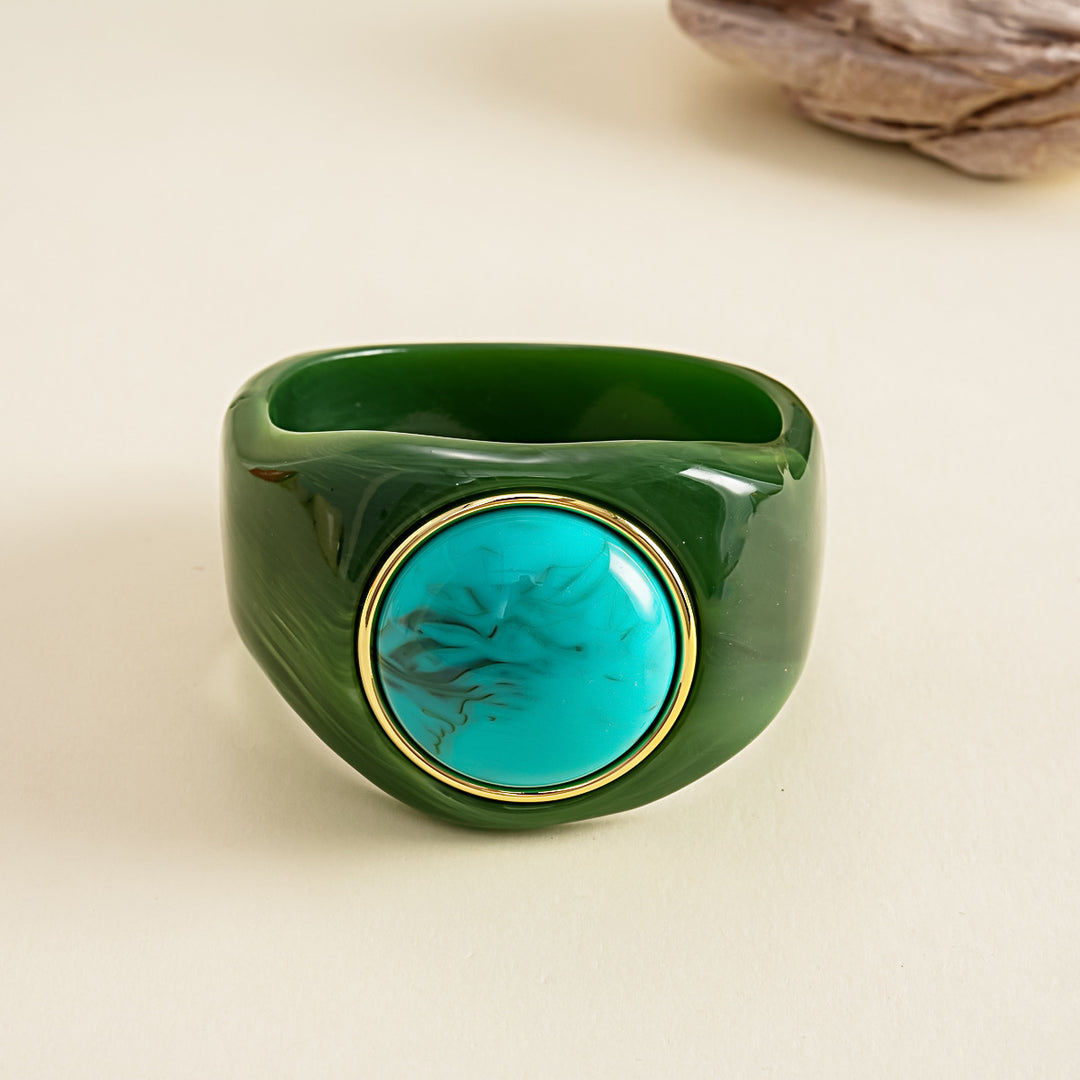 Womens Marbled Geometric Acrylic Bracelet N6K138