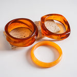 Load image into Gallery viewer, Resin Ombré Circle Geometric Bangle Set 3-Piece N6H076