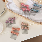Load image into Gallery viewer, Polka Dot Bow Hair Comb Non Slip Bangs Styling Tool N6F071