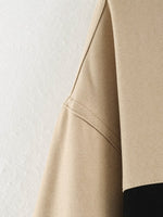 Load image into Gallery viewer, Loose Colorblock Stand Collar Zip Jacket Women Khaki N6H126