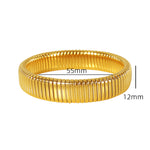 Load image into Gallery viewer, Titanium Steel Grooved Bangle Elastic Medical-Grade S5P253