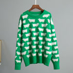 Load image into Gallery viewer, Alpaca Print Crew Knit Set In Mid Weight N5Z413
