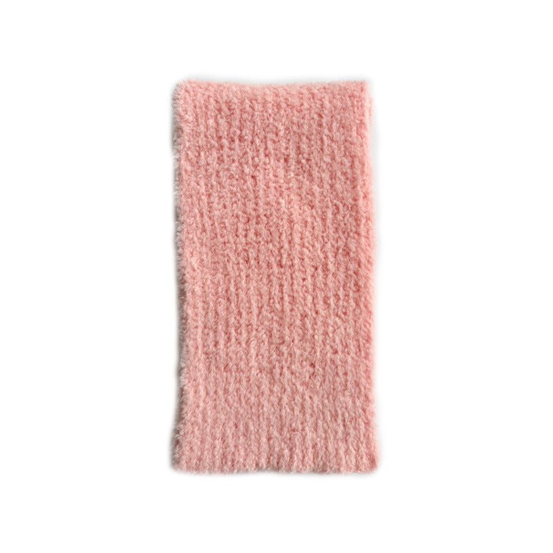 25% Wool Blend Fluffy Knit Scarf Women S5P677