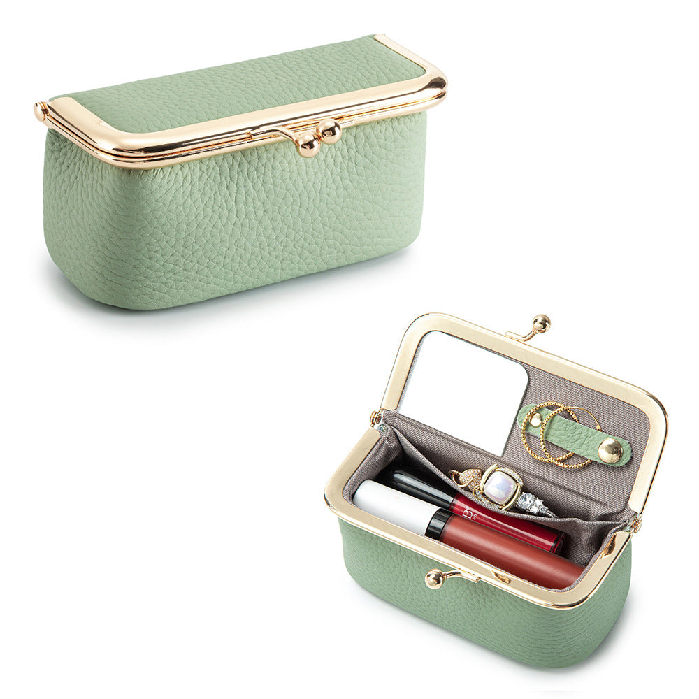 Unisex Leather Mini Jewelry Clutch N6J227