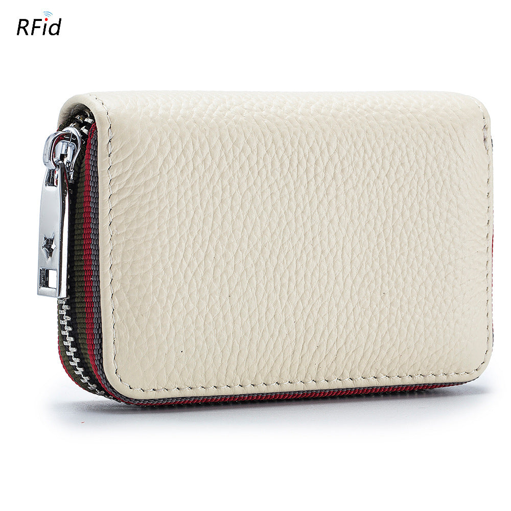 Accordion RFID Leather Card Holder Women N6D033