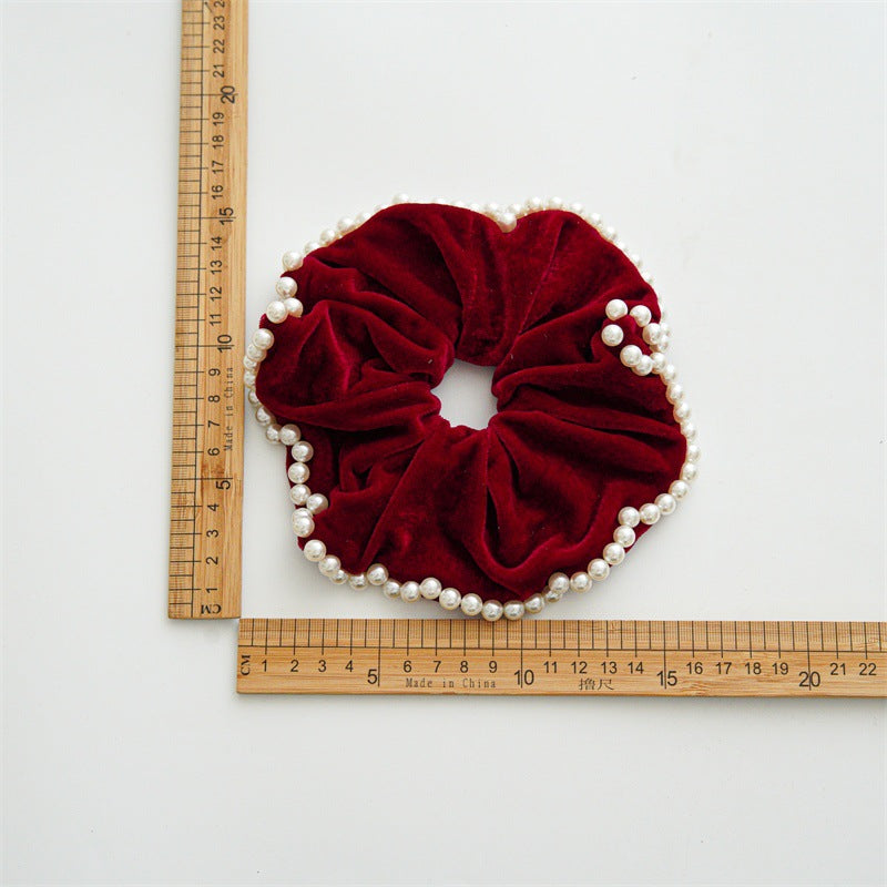 Womens Pearl Velvet Scrunchie N6K009