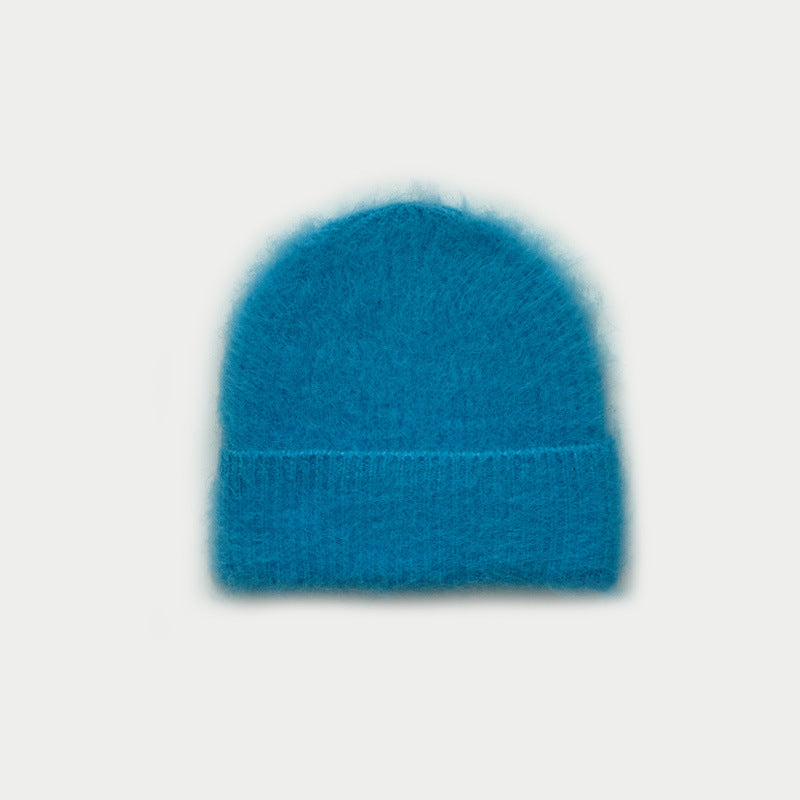 Womens Alpaca Wool Blend Brushed Knit Beanie N6K284