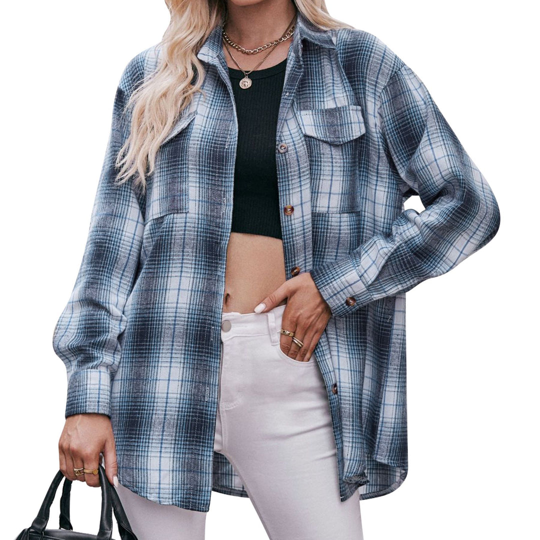 Checked Stripe Shirt Open Lightweight N5Z345