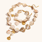 Load image into Gallery viewer, Baroque Shell Cuff Steel Gold Plated Coastal Motif  S5P222
