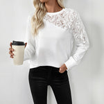 Load image into Gallery viewer, 3D Rose Crew Sweater  In Lightweight White N5Z498
