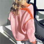 Load image into Gallery viewer, Contrast Tie Cardigan Lightweight Pink N5Z884
