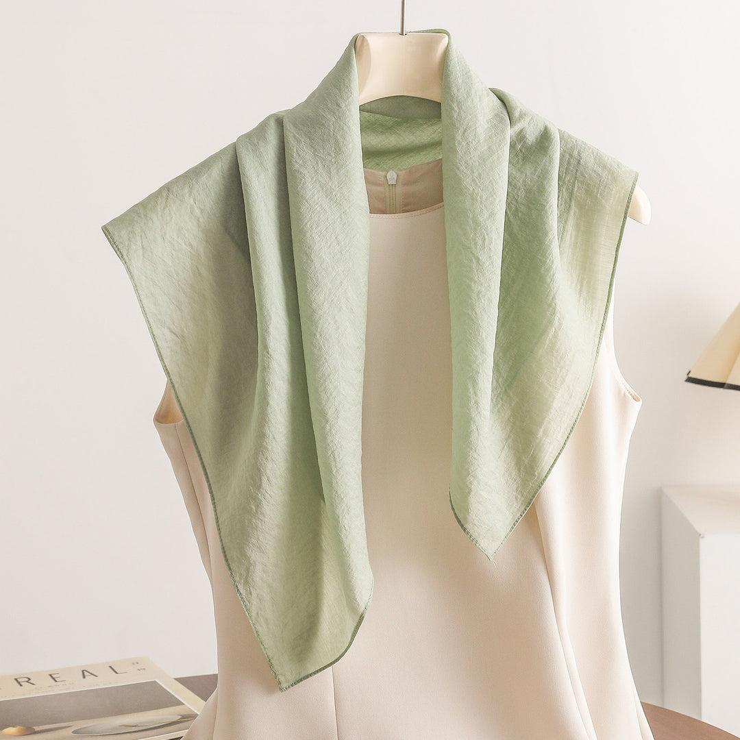 Tencel Acetate 70cm Square Scarf Solid Premium N6G227